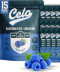 Electrolytes with Creatine, Blue Razz, 15 Sticks | Monohydrate Packets for Men & Women | Hydration Drink Mix for Muscle & Joint Support