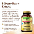 Solgar Standardized Full Potency Bilberry Berry Extract Vegetable Capsules 60 Count