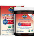 Garden of Life Organic Probiotic Powder For Women And Men - Raw Probiotics 5-Day Max Care 400 Billion Cfu - Banana High Bifido 5 Day Formula With Enzymes Prebiotics For Digestive And Immune Health
