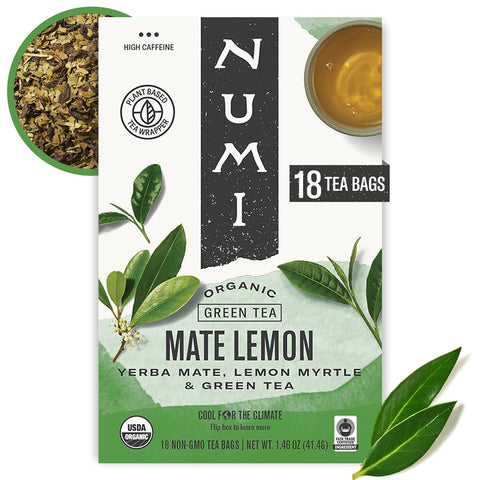 Numi Organic Matcha Toasted Rice Tea, 100 Green Tea Bags, Medium Caffeine