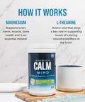 Natural Vitality Calm Mind Magnesium Citrate + LTheanine Powder Supports a Healthy Response to Stress Gluten and Vegetarian Honey Chamomile 12 oz.