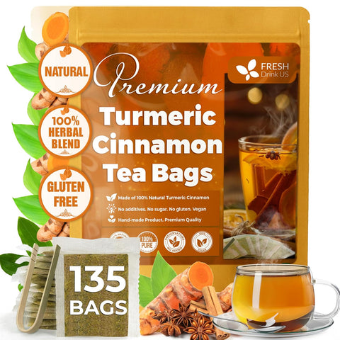 FreshDrinkUS, Premium 75 Mulberry Leaf Tea Bags, 100% Natural & Pure from Mulberry Leaves. Loose Leaf Herbal Tea. Made with Natural Material Tea Bags. No Sugar, No Caffeine, No Gluten, Vegan.