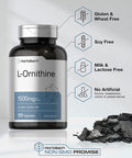 L-Ornithine 1500mg | 120 Capsules | Non-GMO & Gluten Free Supplement | Free Form L-Ornithine | by Horbaach