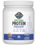 Garden of Life Functional Protein Stress Relief - 20G Organic Sprouted & Fermented Protein Blend - Blueberry Muffin Mood Blend For Stress Management Ashwagandha Ksm-66 Vegan About 14 Servings