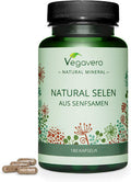 Selenium 100mcg VegaveroÃƒâ€šÃ‚Â® | 100% Natural from Mustard Seeds | Yeast-Free | 180 Vegan Capsules