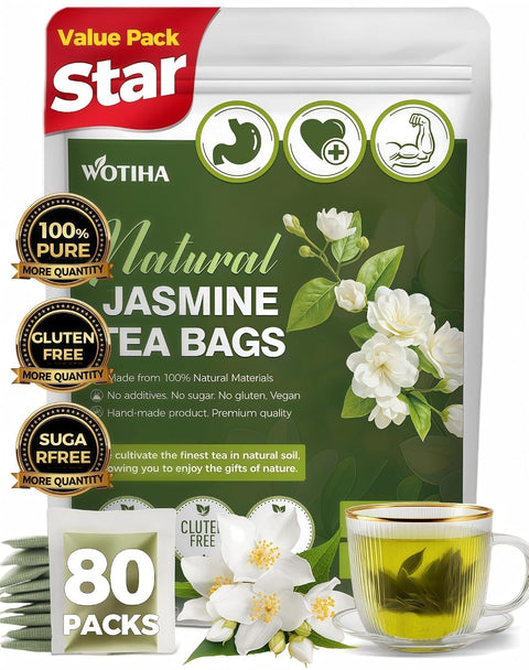 WOTIHA 50 Count Premium White Mulberry Leaf Tea Bags - 100% Natural & Pure, Improves Digestion, Supports Wellness, Slightly Sweet & Refreshing,Non-GMO Caffeine-Free, Additive-Free, Sugar-Free, Vegan