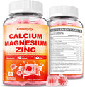 Edmmyliy Calcium Magnesium Zinc Supplement Gummies With Vitamin D3 K2 & B Complex For Women Men 1000Mg Calcium Citrate With Magnesium Gummies For Bone Muscles & Immune Support Sugar Free Vegan