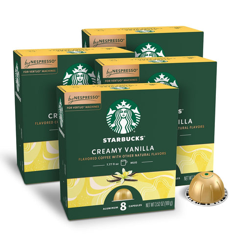 Starbucks by Nespresso Vertuo, Vanilla Flavored Coffee, 30-count Coffee Pods, Brews 7.8 oz.