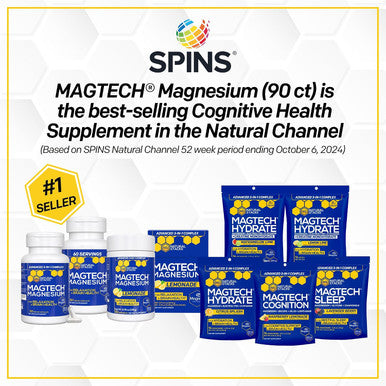 NATURAL STACKS MagTech Magnesium Complex for Women & Men - 3 Forms of Magnesium: Glycinate Magtein L-Threonate & Taurate - 200mg Chelated Complex - Support for Relaxation & Brain Health