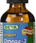 DEVA Vegan Vitamins Liquid Omega-3 DHA , 2-Ounce Bottles
