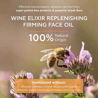 APIVITA Wine Elixir Replenishing Firming Face Oil 1.01 fl.oz. Powerful AntiAging Face Oil with Vitamin E Greek Grape Seed Oil for Reducing Appearance of Wrinkles Dermatologist Tested Facial Oil