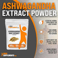 BULKSUPPLEMENTS.COM Ashwagandha Root Extract Powder 600mg per Serving, 100g (3.5 oz)