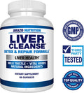 Liver Cleanse Detox Repair Formula Milk Thistle Herbal Support Supplement Silymarin Beet Artichoke Dandelion Chicory Root Arazo Nutrition