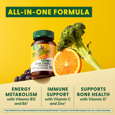 MegaFood Women'S 40+ One Daily Multivitamin For Women With Vitamin B12 Vitamin B6 Vitamin C Vitamin D Zinc & Iron - Plus Real Food - Immune Support - Bone Health - Non-Gmo - Vegetarian - 60 Tabs