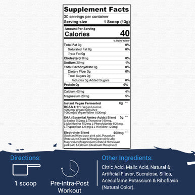 Proven EAAs with 9 Essential Amino Acids, Lemon Ice, 30 Servings