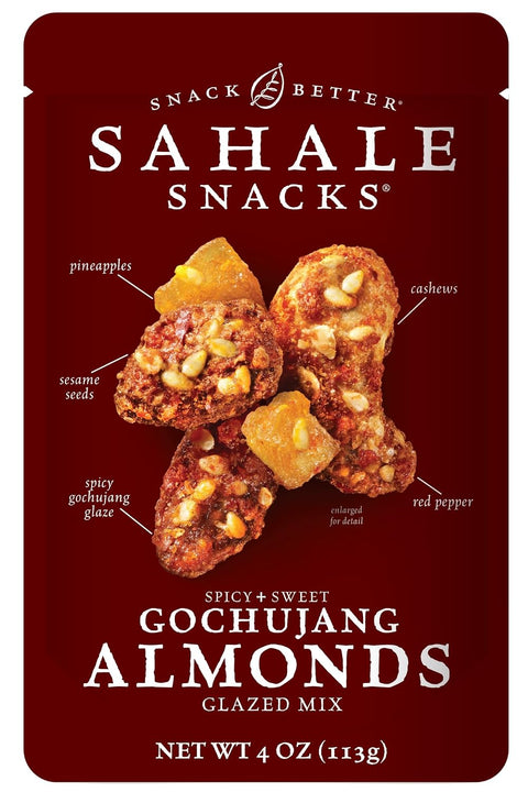 Sahale Snacks Maple Pecans Glazed Mix, 4 oz Pouches (6 Packs) Dry-Roasted, Deluxe Mixed Nuts with Cherries, Apples, Maple, and Cinnamon - Non-GMO, Kosher, and Certified Gluten-Free Snacks