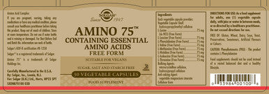 Solgar Essential Amino Complex Vegetable Capsules 30 Count
