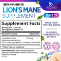 Nature'S Nutrition Nature's Mushroom Lion's Mane - Nootropic Brain Health Support Supplement - Lionsmane Mushrooms for Focus Memory & Immune Support - Lions Mane Mushroom Extract is Non-GMO & Vegetarian - 120 Capsules