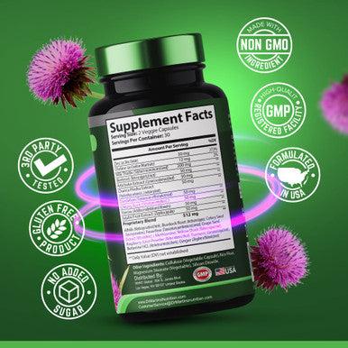 Liver Cleanse Detox and Support Supplement 21 Natural Herbs for Your Liver Advanced Formula for Enhanced Liver Health Contains Milk Thistle Extract Artichoke Dandelion and More