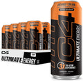 C4 Ultimate Sugar Free Energy Drink 16oz (Pack of 12) | Orange Cream | Pre Workout Performance Drink with No Artificial Colors or Dyes
