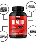 Force Factor DIM Max DIM Supplement for Men to Support Hormone Balance and Estrogen Balance Maximum Strength Diindolylmethane Superior Absorption 400mg 60 Capsules