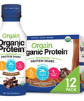 Orgain Organic 26g Grass Fed Whey Protein Shake, Creamy Chocolate - 14 Ounce, 12 Count & Grass Fed Clean Protein Shake, Creamy Chocolate Fudge - 11 oz, 12 Count (Packaging May Vary)