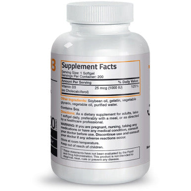 Bronson Vitamin D3 - 1,000 IU 200 Count