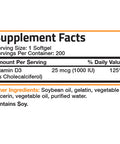 Bronson Vitamin D3 - 1,000 IU 200 Count