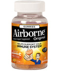 Airborne Orange Flavored Gummies, 1000mg of Vitamin C and Minerals & Herbs Immune Support 21 ct