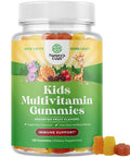 Plant Based Kids Multivitamin Gummies - Multivitamin for Kids Immunity Support Gummies with Vitamins A C D3 E B Zinc - Halal Gelatin and Gluten Free Non-GMO Kids Vitamins Gummy Multivitamin Formula