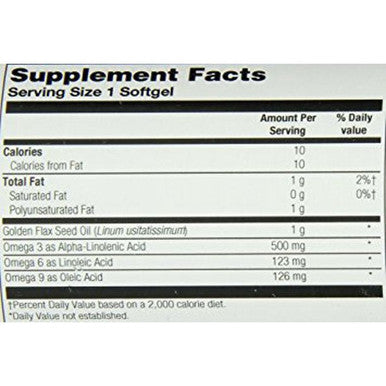 Golden Flax Seed Oil 90 Softgels By Nature'S Life