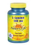 Nature's Life L-Lysine 500mg - Vegetarian 100 Tablets