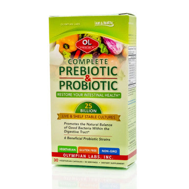 Olympian Labs Pre/Probiotic Complete - 25 Billion - 30 Vegetarian Capsules