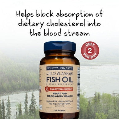 Wiley's Finest - Wild Alaskan Fish Oil Cholesterol Support 800 mg. - 90 Softgels