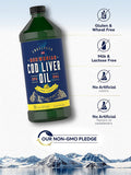 Carlyle Cod Liver Oil Liquid | 16 fl oz | Pack of 3 Bottles | Lemon Flavor | Norwegian | Non GMO Gluten