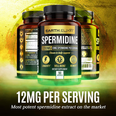 Spermidine Supplements 1200Mg (90 Capsules) ÃƒÂ¢Ã¢â€šÂ¬Ã¢â‚¬Å“ Anti Aging - 3Rd Party Tested (12Mg Spermidine Powder) Max Purity - 100% Pure Espermidina- Fermented Wheat Germ Extract - Nmn Alternative