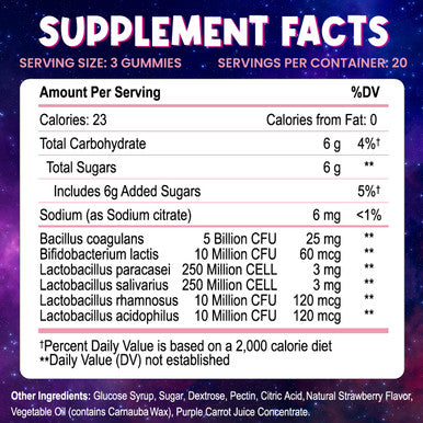 Built Nature Built By Nature Kids Probiotic Gummies - 6 Diverse Probiotic Strains - Digestive & Immune Support - Chewable Kid Probiotic Gummy Supplement - No Refrigeration Required - 60 Gummies