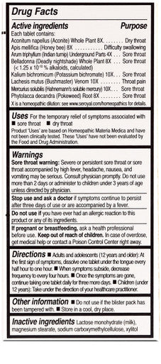 UNDA Angiplex | Homeopathic Remedy to Support Temporarily Relief of Sore Throat | 30 Tablets