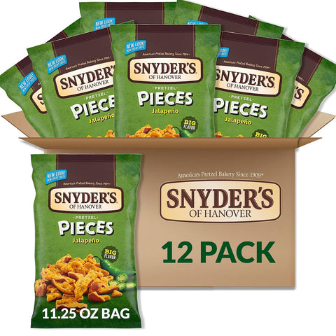 Snyder's of Hanover Pretzel Pieces, Honey Mustard and Onion, 11.25 Oz (Pack of 12)