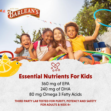 Barlean's Organic Oils Omega Pals Chirpin' Slurpin Lemonade Fish Oil