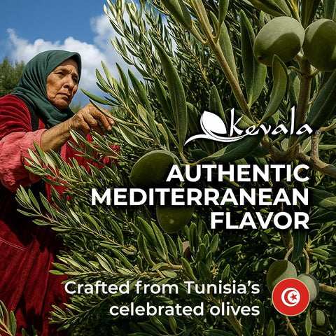 Kevala Extra Virgin Organic Olive Oil - Gluten-Free and Cholesterol-Free Oil Perfect for Frying and Cooking, Smooth Base for a Ranch Dressing, Cold Pressed and Unrefined, Bulk Size 128 oz