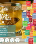 Tea Bunch 70Pcs Tea Variety Pack 25x2 Assorted Tea Flavors with 20 Honey Sticks Tea Sampler with Herbal Green Black and Chai Tea Bags