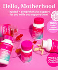Pink Stork Postpartum Probiotics with Ashwagandha and Chamomile Postpartum Essentials for Hormone Balance Mood Support Gut Health Digestive Wellness Postnatal Vitamins for Women 30 Capsules
