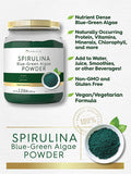 Spirulina Powder for Smoothies 2.2 lbs | Blue Green Algae | 8g Spirulina per Serving | Vegan, Non-GMO, Gluten Free Supplement | by Carlyle