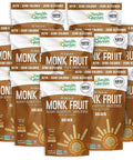 Health Garden Monk Fruit Sweetener, Golden - 16 Oz. x 12, Non-GMO, Gluten Free, Ideal Powdered 1:1 Sugar Substitute in Resealable Bag, Kosher, Keto Friendly Sugar Alternative (1 Lb. Pack of 12)