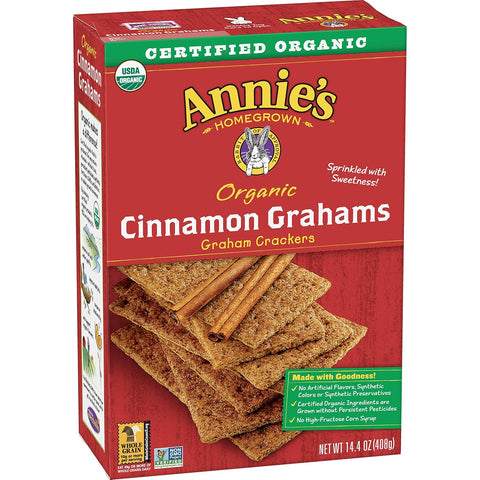 Annie's Organic Friends Bunny Grahams, Chocolate Chip, Chocolate, and Honey Baked Graham Snacks, 11.25 oz
