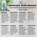 YUMMYVITE Nootropic Brain Booster - Memory & Brain Support Supplement With Ginkgo Biloba, Bacopa Monnieri - 30 Capsules