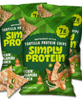 Simply Protein Tortilla Chips Restaurant Style Protein Chips Sea Salt (3Pack) 7g Protein 140 Calories Gluten Vegan Plant Based Protein Snacks Healthy Snacks 3 Bags 4.58oz (130g)