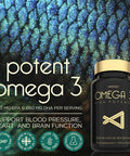 SuperSelf Fish Oil Omega 3 Capsules High Strength 3000mg 120 Softgel Capsules - Easy to Swallow & Burpless - Triple Potency DHA 660mg & EPA 990mg - UK Made Omega 3 Supplement - 1000mg Fish Oil per Tablet