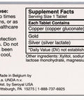 UNDA GAMMADYN Cu-Au-Ag | Oligo-Element Supplement for Copper, Gold, and Silver* | 30 Tablets